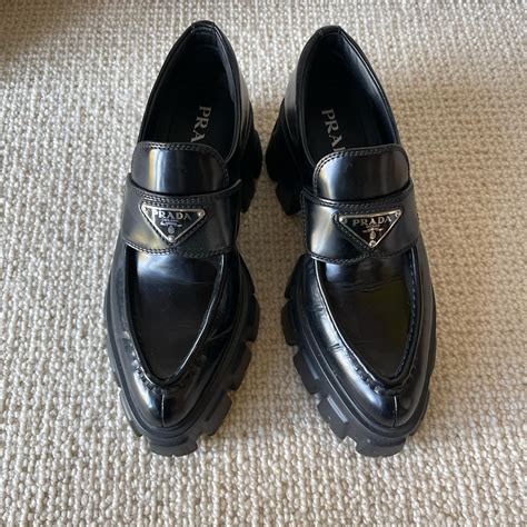 knock off prada loafers|prada triangle loafers.